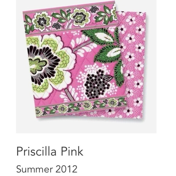 VERA BRADLEY Priscilla Pink Zip Hipster Crossbody Green Floral 2012 Quilted - Picture 15 of 15